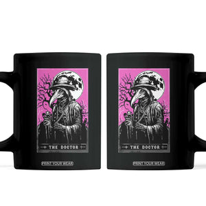 Plague Doctor Tarot Card Coffee Mug Mysterious Horror Death Occult Satanic TS10 Black Print Your Wear
