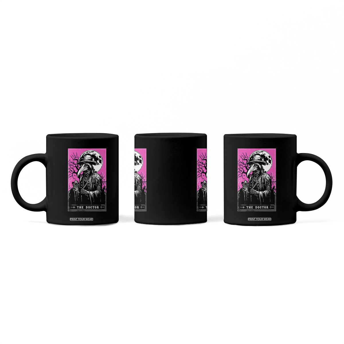 Plague Doctor Tarot Card Coffee Mug Mysterious Horror Death Occult Satanic TS10 Print Your Wear