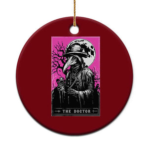 Plague Doctor Tarot Card Ceramic Ornament Mysterious Horror Death Occult Satanic TS10 1pc Red Print Your Wear