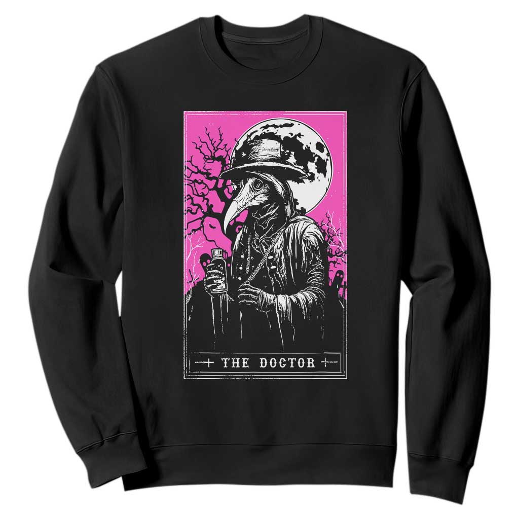 Plague Doctor Tarot Card Sweatshirt Mysterious Horror Death Occult Satanic TS10 Black Print Your Wear