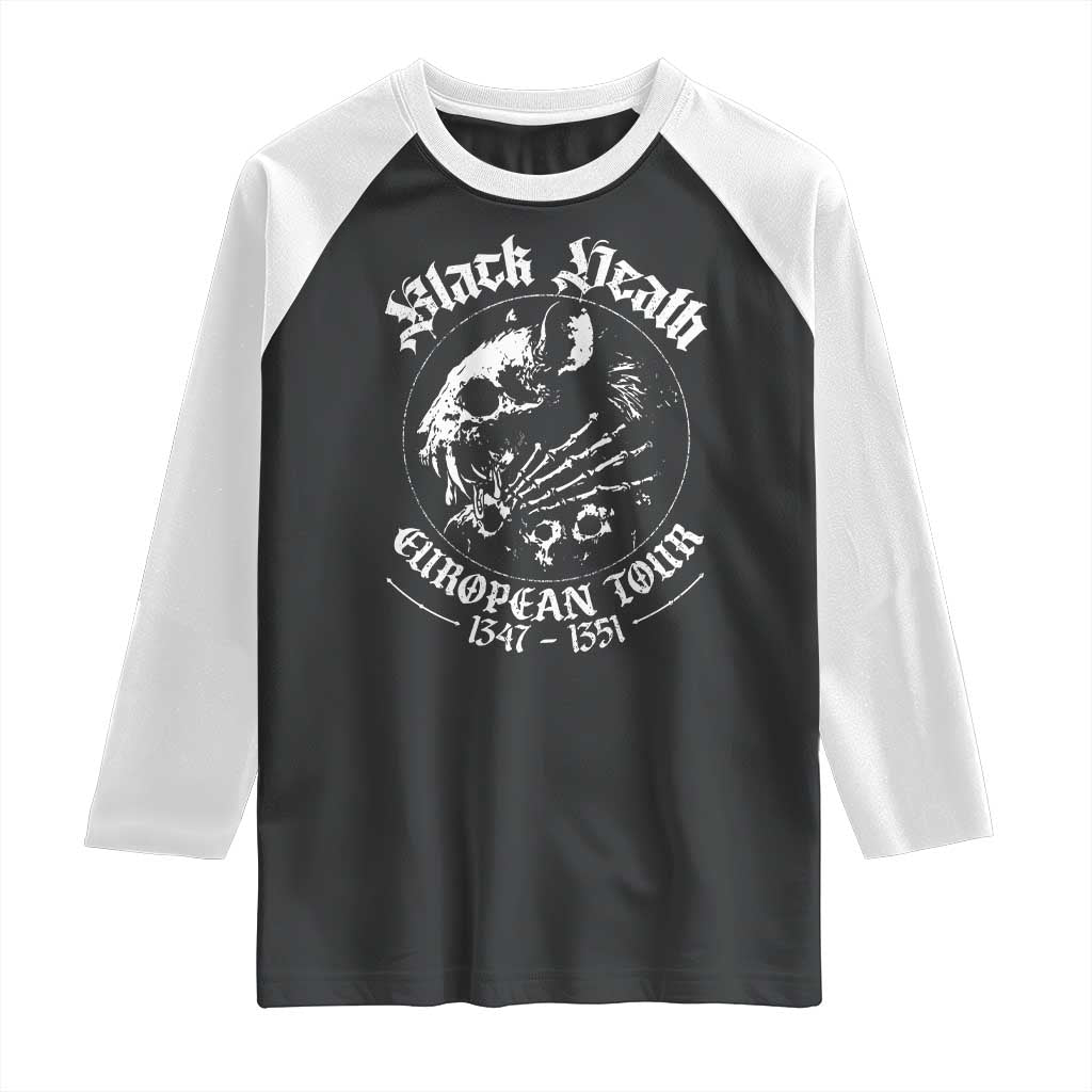 Plague Rat Raglan Shirt Black Death European Tour Medieval History Goth TS10 Black White Print Your Wear