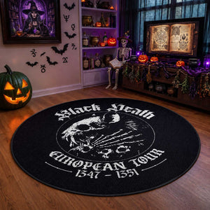 Plague Rat Round Rug Black Death European Tour Medieval History Goth