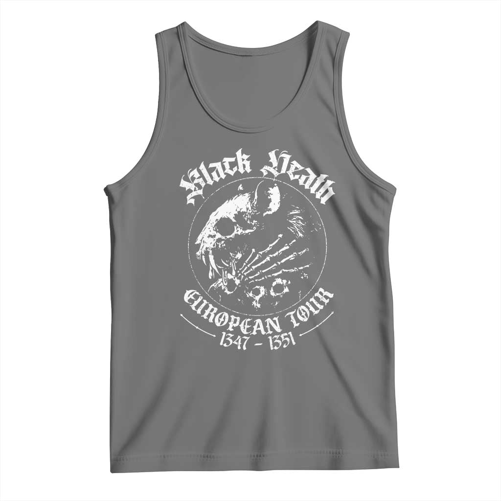 Plague Rat Tank Top Black Death European Tour Medieval History Goth TS10 Black Heather Print Your Wear