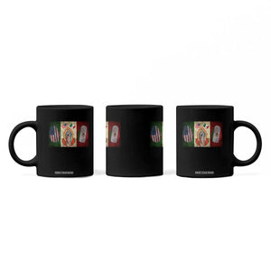 Mexico Flag Coffee Mug Virgin Mary Mexican American Patriotic Mexican Roots TS10 Print Your Wear