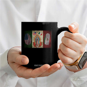 Mexico Flag Coffee Mug Virgin Mary Mexican American Patriotic Mexican Roots TS10 Print Your Wear