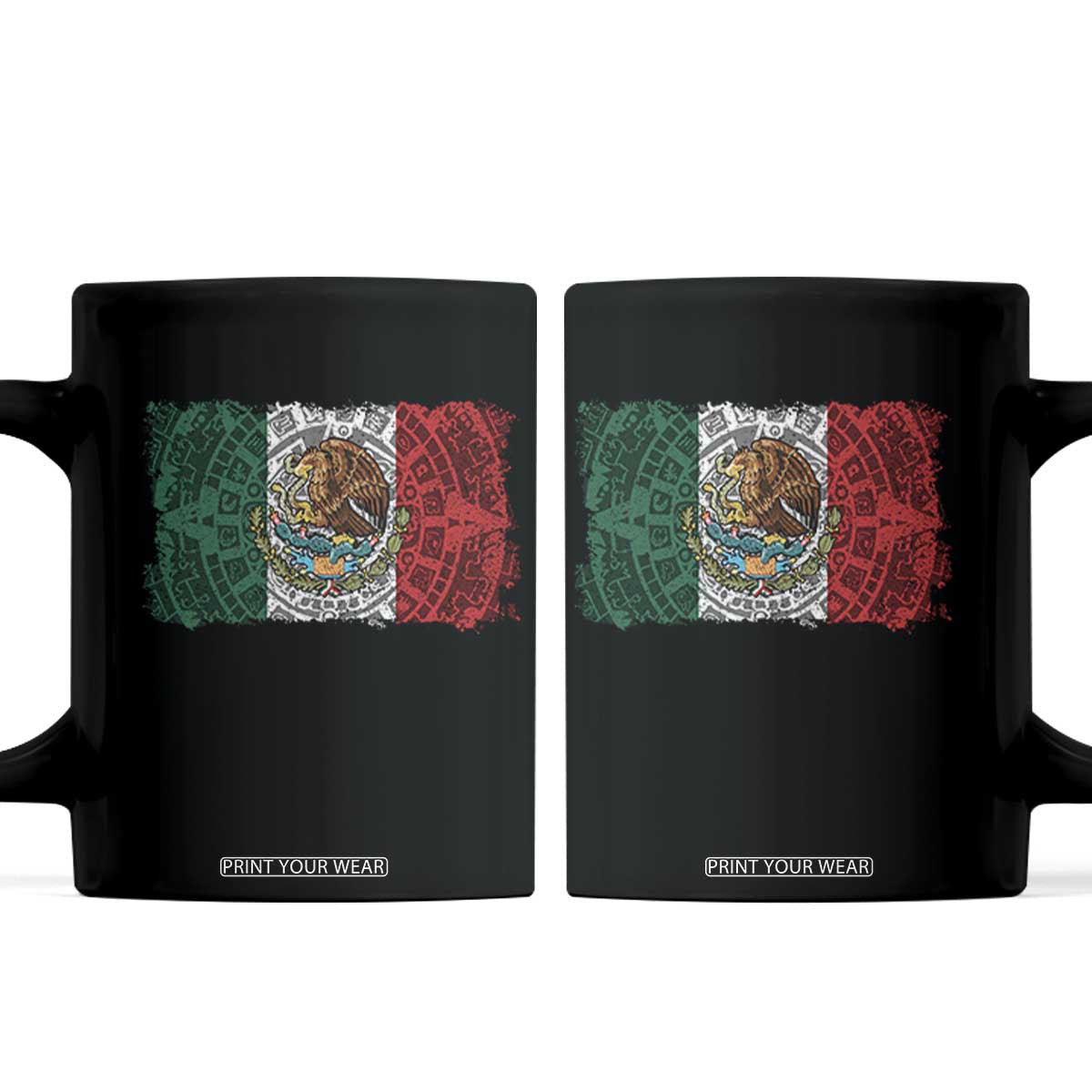 Eagle Mexican Flag Coffee Mug Aztecs Mexico Heritage Roots TS10 Black Print Your Wear