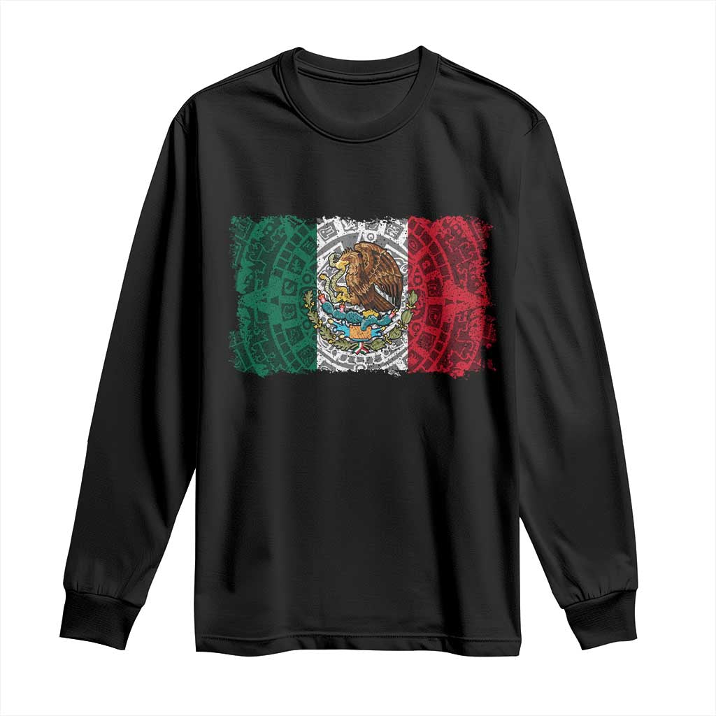 Eagle Mexican Flag Long Sleeve Shirt Aztecs Mexico Heritage Roots TS10 Black Print Your Wear
