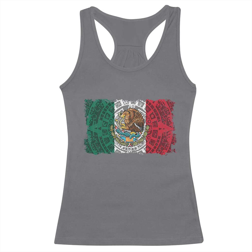 Eagle Mexican Flag Racerback Tank Top Aztecs Mexico Heritage Roots TS10 Charcoal Print Your Wear