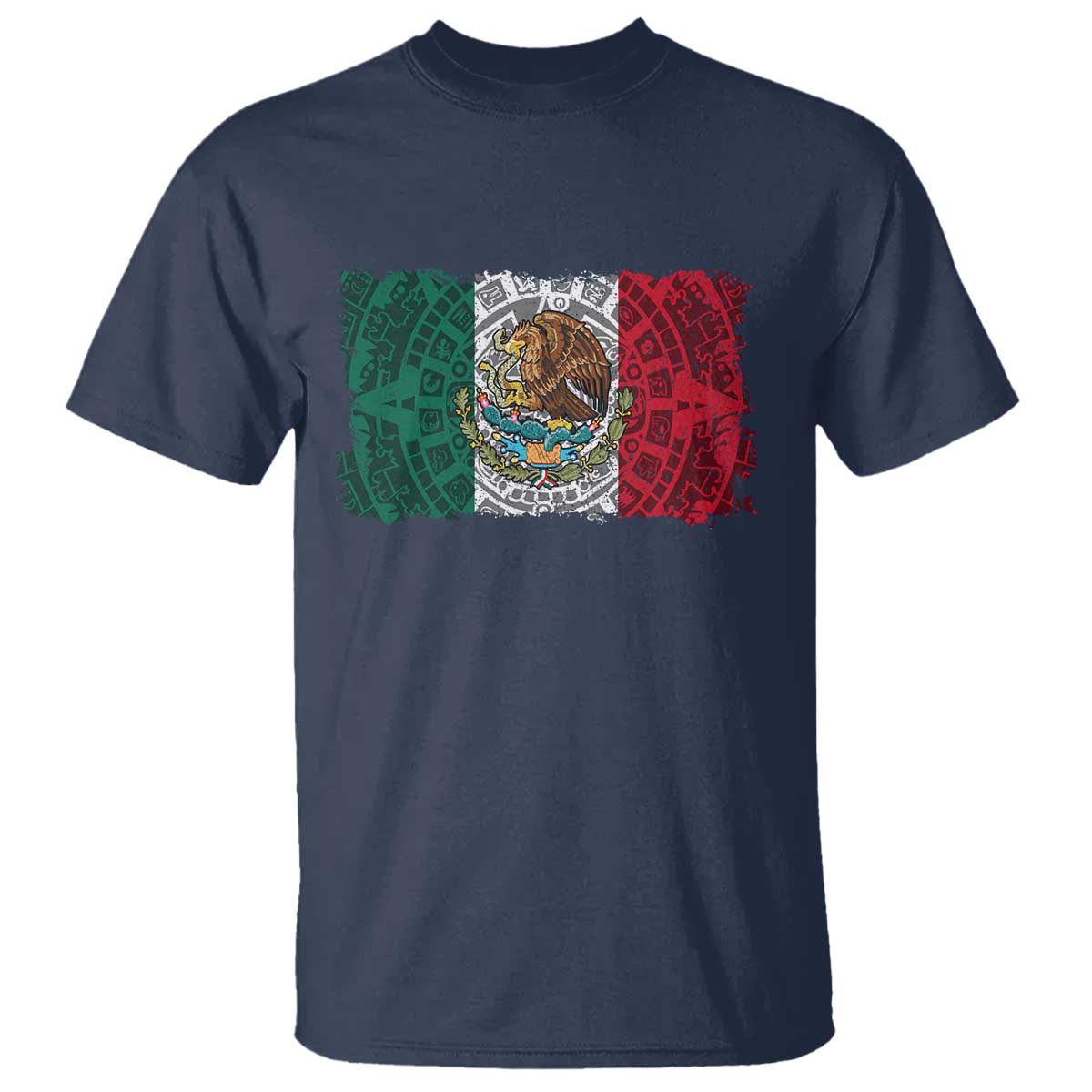 Eagle Mexican Flag T Shirt Aztecs Mexico Heritage Roots TS10 Navy Print Your Wear