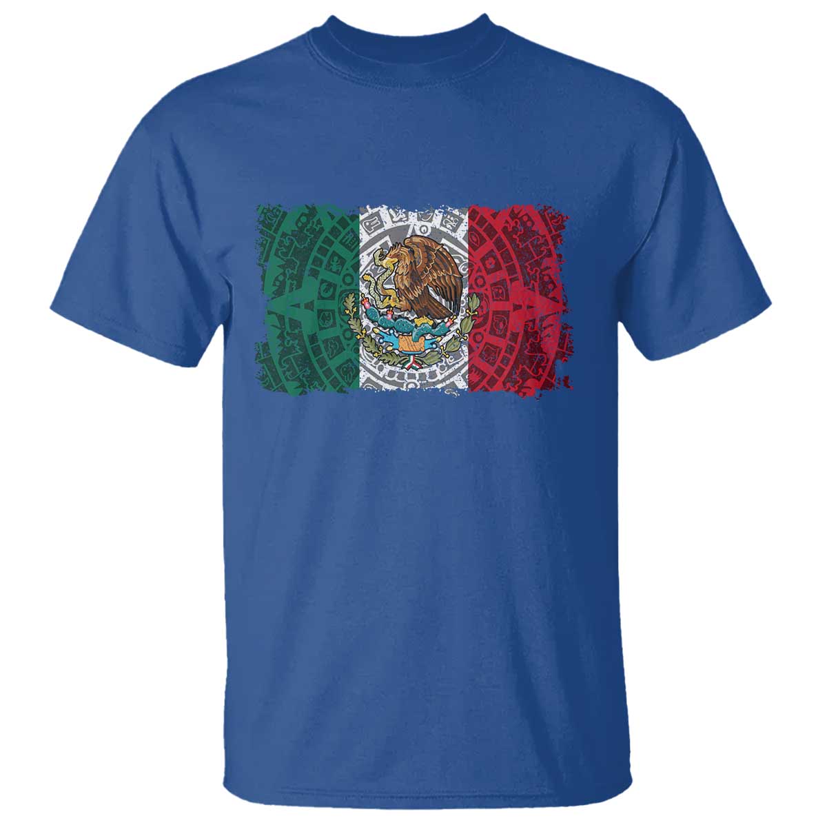 Eagle Mexican Flag T Shirt Aztecs Mexico Heritage Roots TS10 Royal Blue Print Your Wear