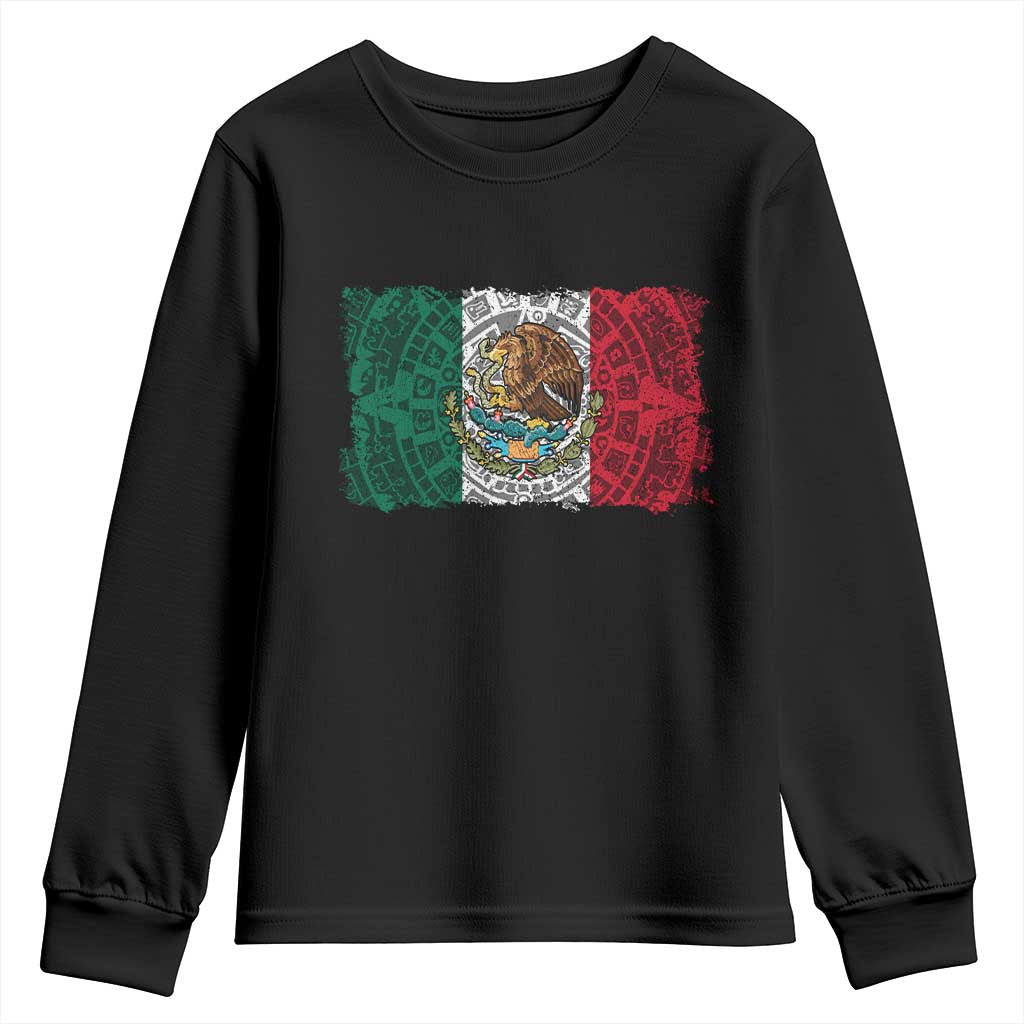 Eagle Mexican Flag Youth Sweatshirt Aztecs Mexico Heritage Roots TS10 Black Print Your Wear