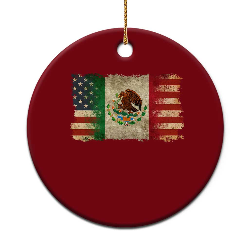 American Mexican Flag Ceramic Ornament Mexico Heritage Mexican Roots TS10 1pc Red Print Your Wear