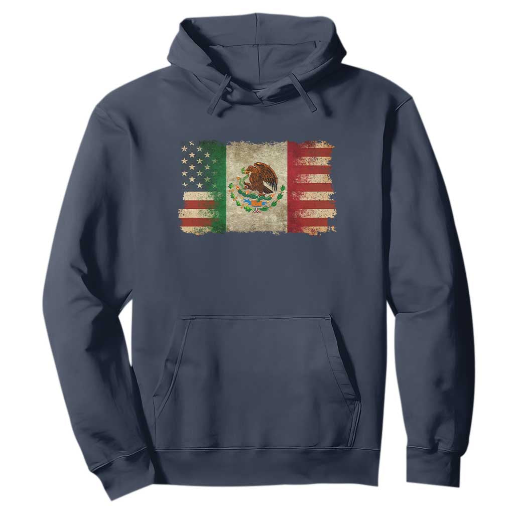 American Mexican Flag Hoodie Mexico Heritage Mexican Roots TS10 Navy Print Your Wear