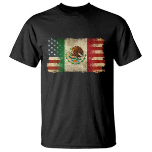 American Mexican Flag T Shirt Mexico Heritage Mexican Roots TS10 Black Print Your Wear