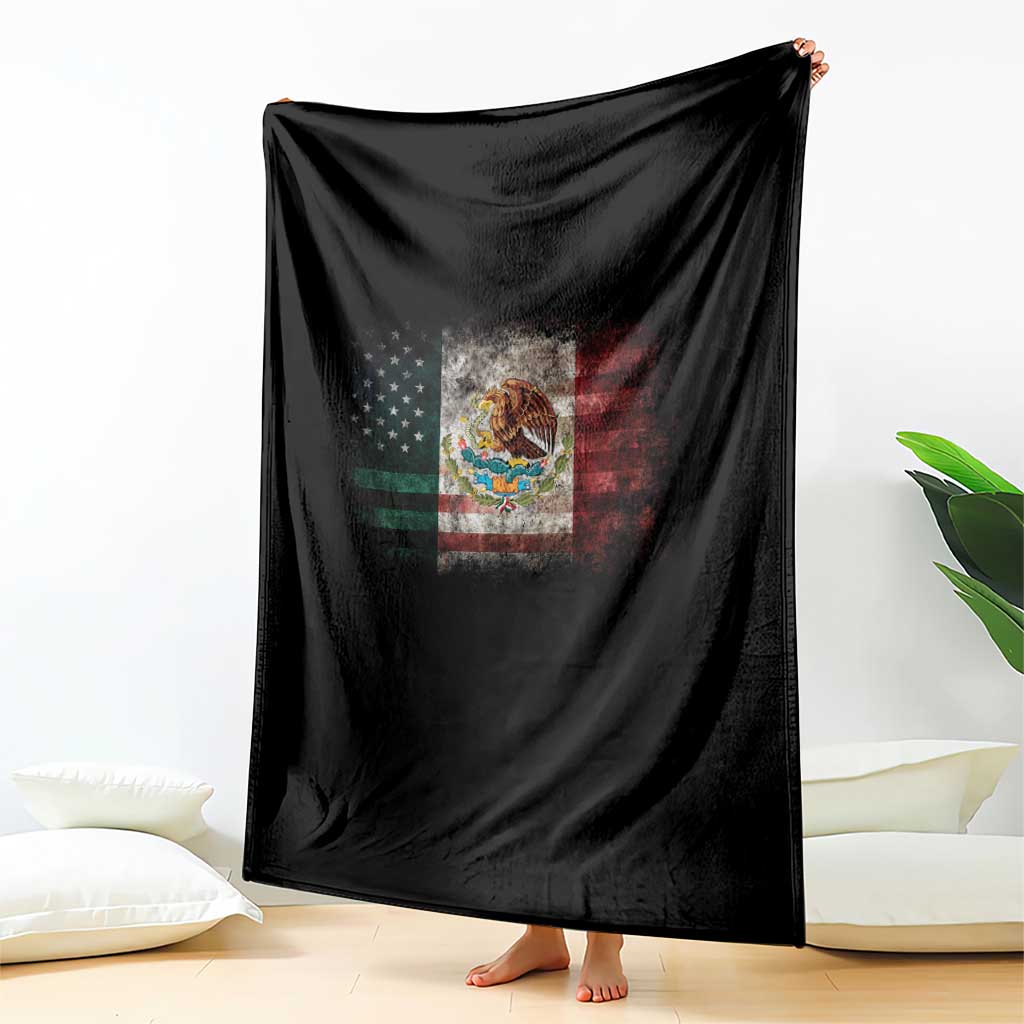 Vintage Mexican Flag Throw Blanket Eagle Mexico Heritage Mexican Roots TS10 Print Your Wear