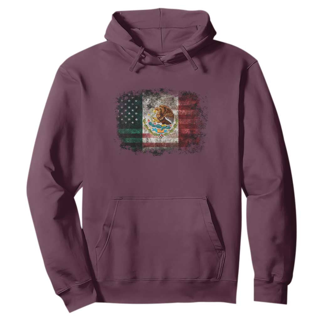 Vintage Mexican Flag Hoodie Eagle Mexico Heritage Mexican Roots TS10 Maroon Print Your Wear