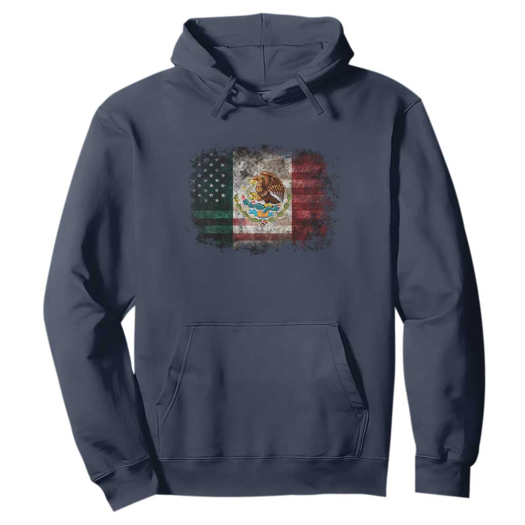 Vintage Mexican Flag Hoodie Eagle Mexico Heritage Mexican Roots TS10 Navy Print Your Wear