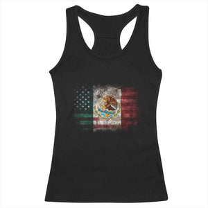Vintage Mexican Flag Racerback Tank Top Eagle Mexico Heritage Mexican Roots TS10 Black Print Your Wear