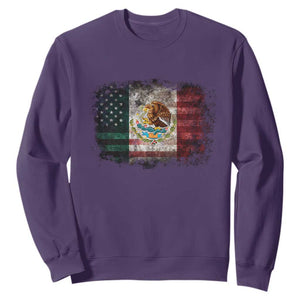 Vintage Mexican Flag Sweatshirt Eagle Mexico Heritage Mexican Roots TS10 Purple Print Your Wear
