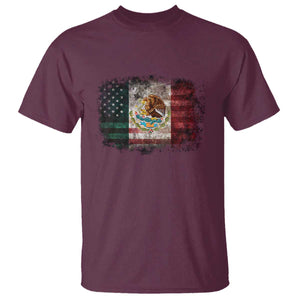 Vintage Mexican Flag T Shirt Eagle Mexico Heritage Mexican Roots TS10 Maroon Print Your Wear