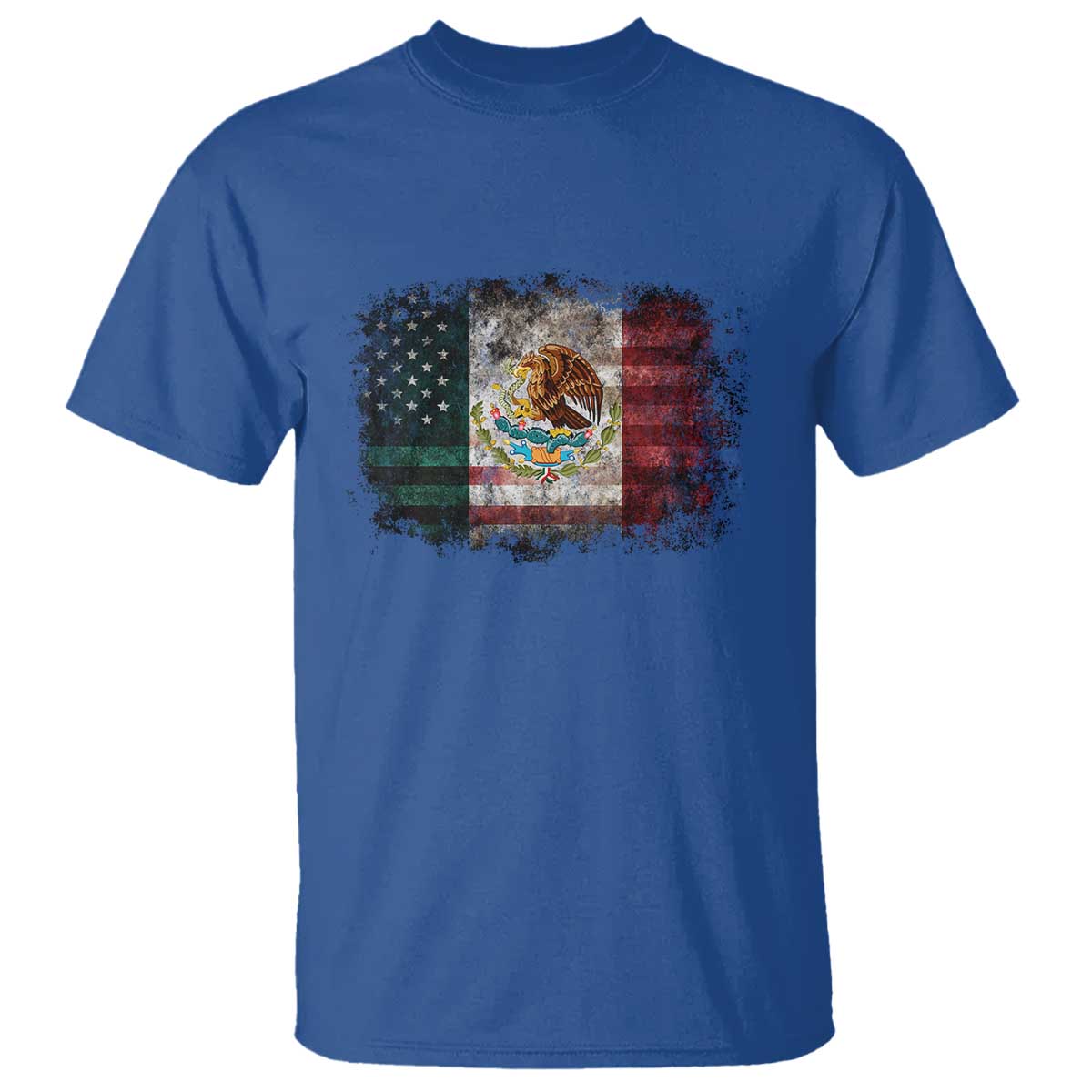 Vintage Mexican Flag T Shirt Eagle Mexico Heritage Mexican Roots TS10 Royal Blue Print Your Wear