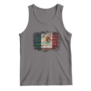 Vintage Mexican Flag Tank Top Eagle Mexico Heritage Mexican Roots TS10 Deep Heather Print Your Wear
