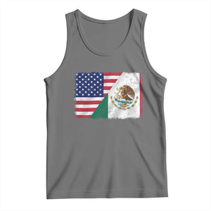 American Mexican Flag Tank Top Mexico Heritage Half Mexican Roots TS10 Black Heather Print Your Wear
