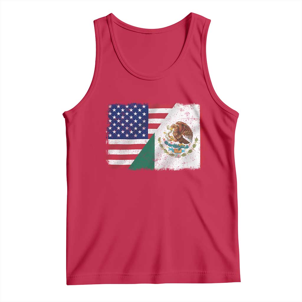 American Mexican Flag Tank Top Mexico Heritage Half Mexican Roots TS10 Red Print Your Wear