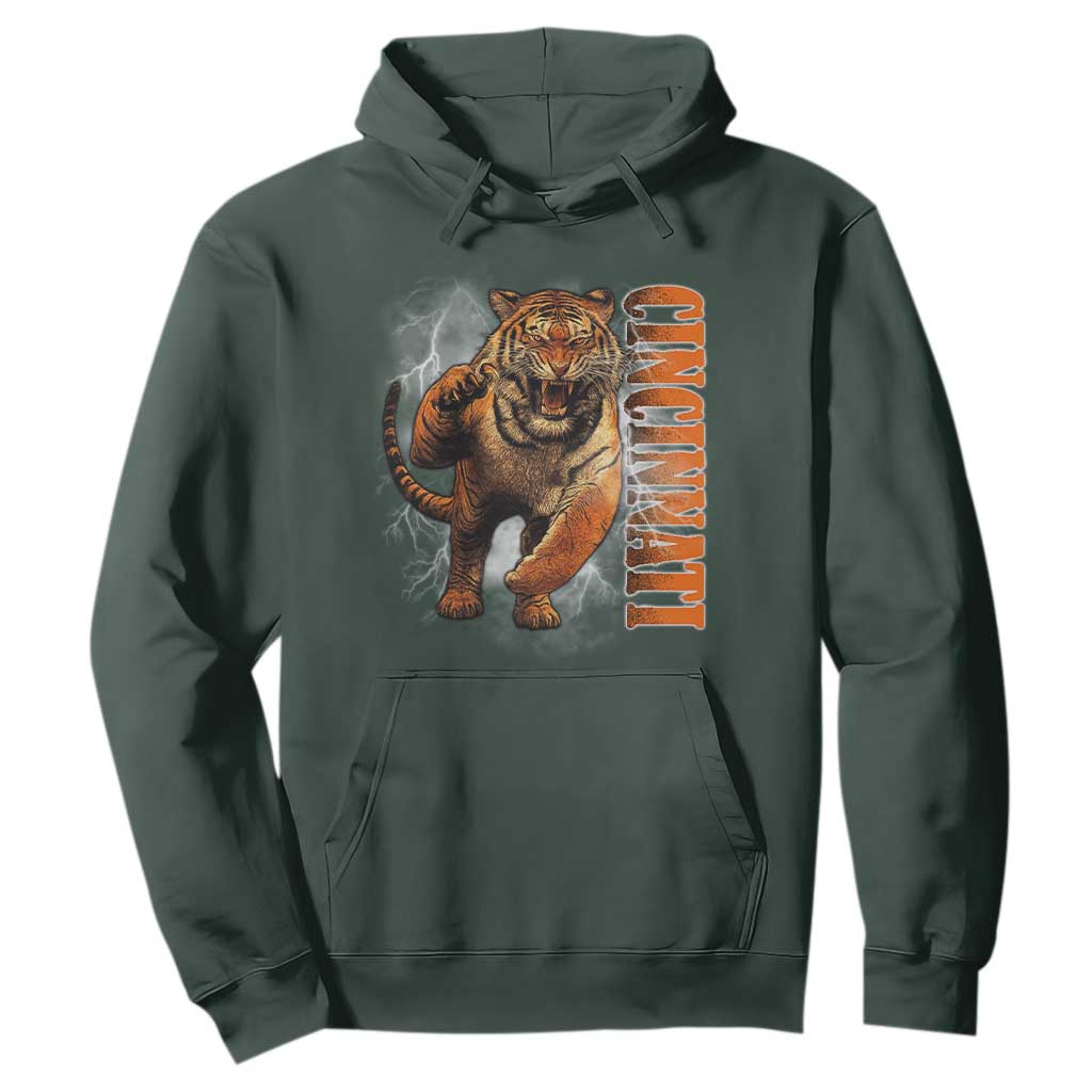 BFT Game Day Hoodie Bootleg Vintage TS10 Dark Forest Green Print Your Wear