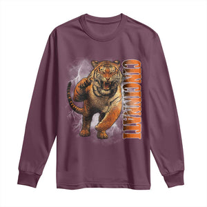 BFT Game Day Long Sleeve Shirt Bootleg Vintage TS10 Maroon Print Your Wear