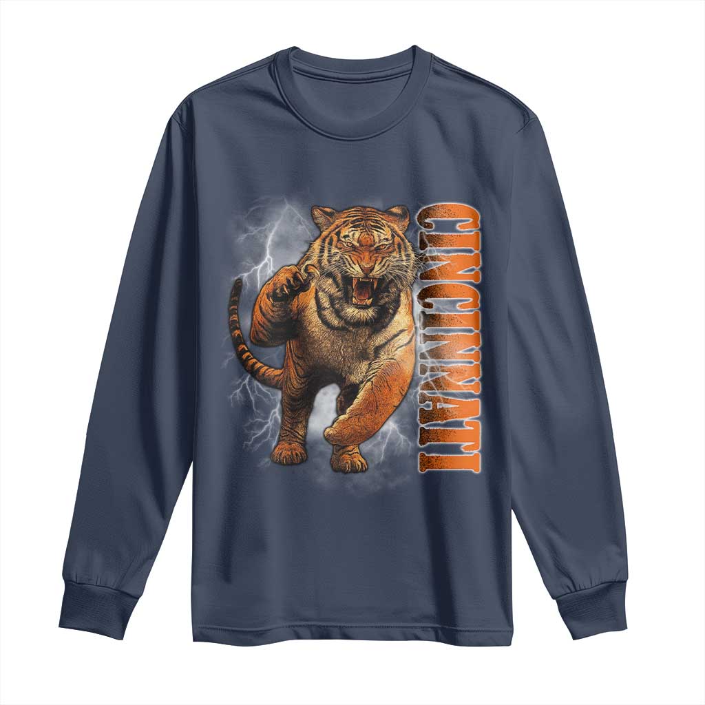 BFT Game Day Long Sleeve Shirt Bootleg Vintage TS10 Navy Print Your Wear
