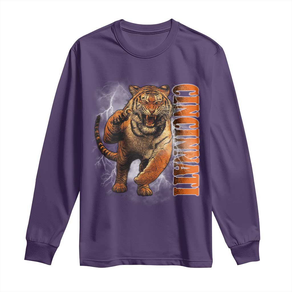 BFT Game Day Long Sleeve Shirt Bootleg Vintage TS10 Purple Print Your Wear