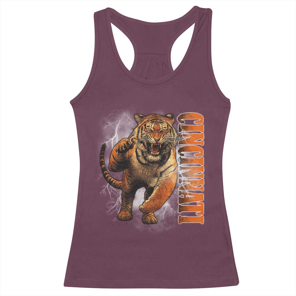 BFT Game Day Racerback Tank Top Bootleg Vintage TS10 Maroon Print Your Wear