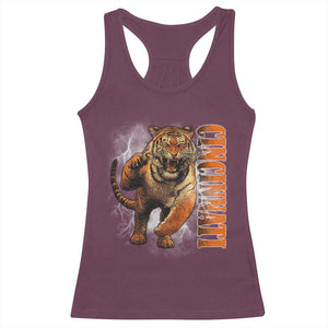 BFT Game Day Racerback Tank Top Bootleg Vintage TS10 Maroon Print Your Wear