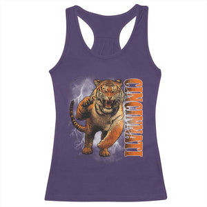 BFT Game Day Racerback Tank Top Bootleg Vintage TS10 Purple Print Your Wear