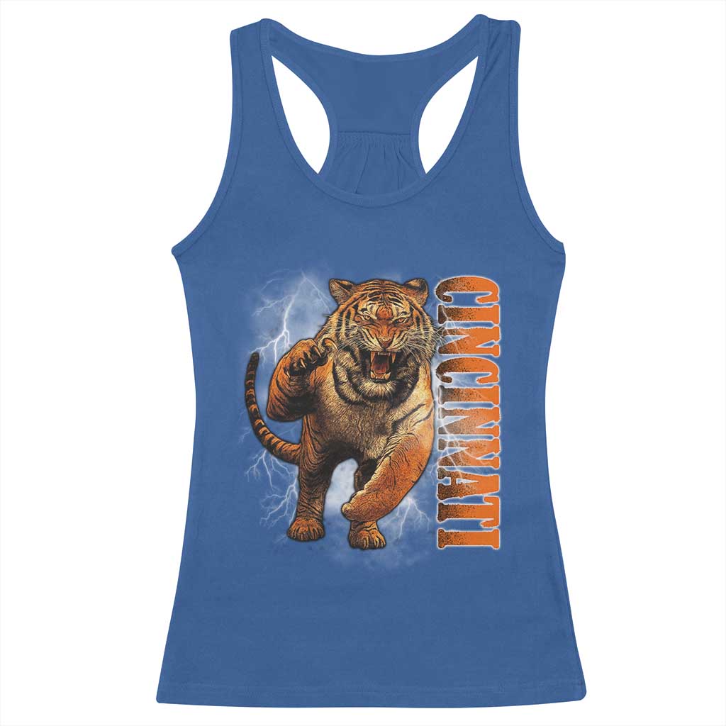 BFT Game Day Racerback Tank Top Bootleg Vintage TS10 Royal Blue Print Your Wear