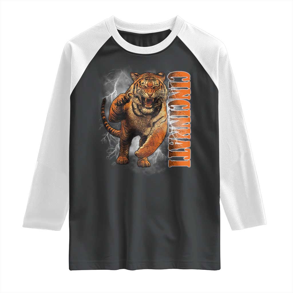 BFT Game Day Raglan Shirt Bootleg Vintage TS10 Black White Print Your Wear