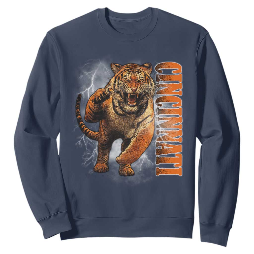 BFT Game Day Sweatshirt Bootleg Vintage TS10 Navy Print Your Wear