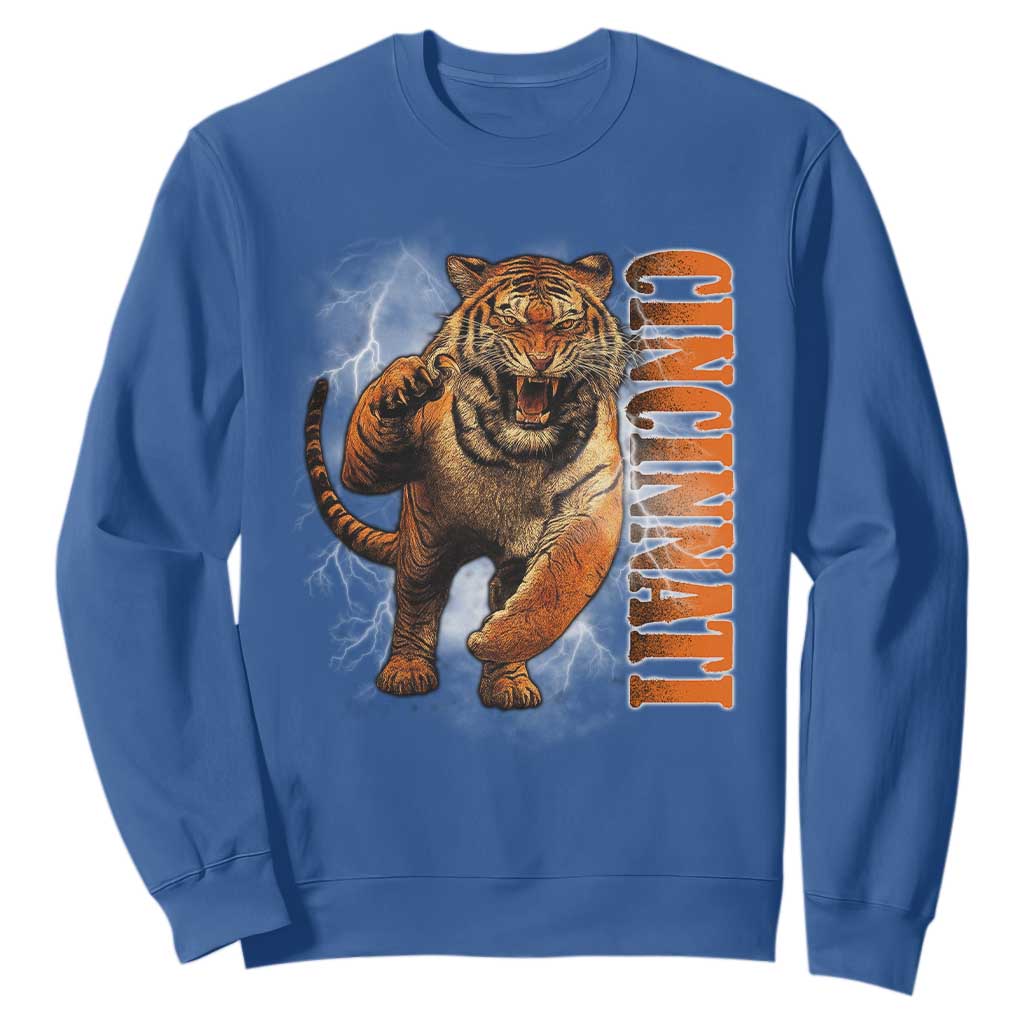 BFT Game Day Sweatshirt Bootleg Vintage TS10 Royal Blue Print Your Wear