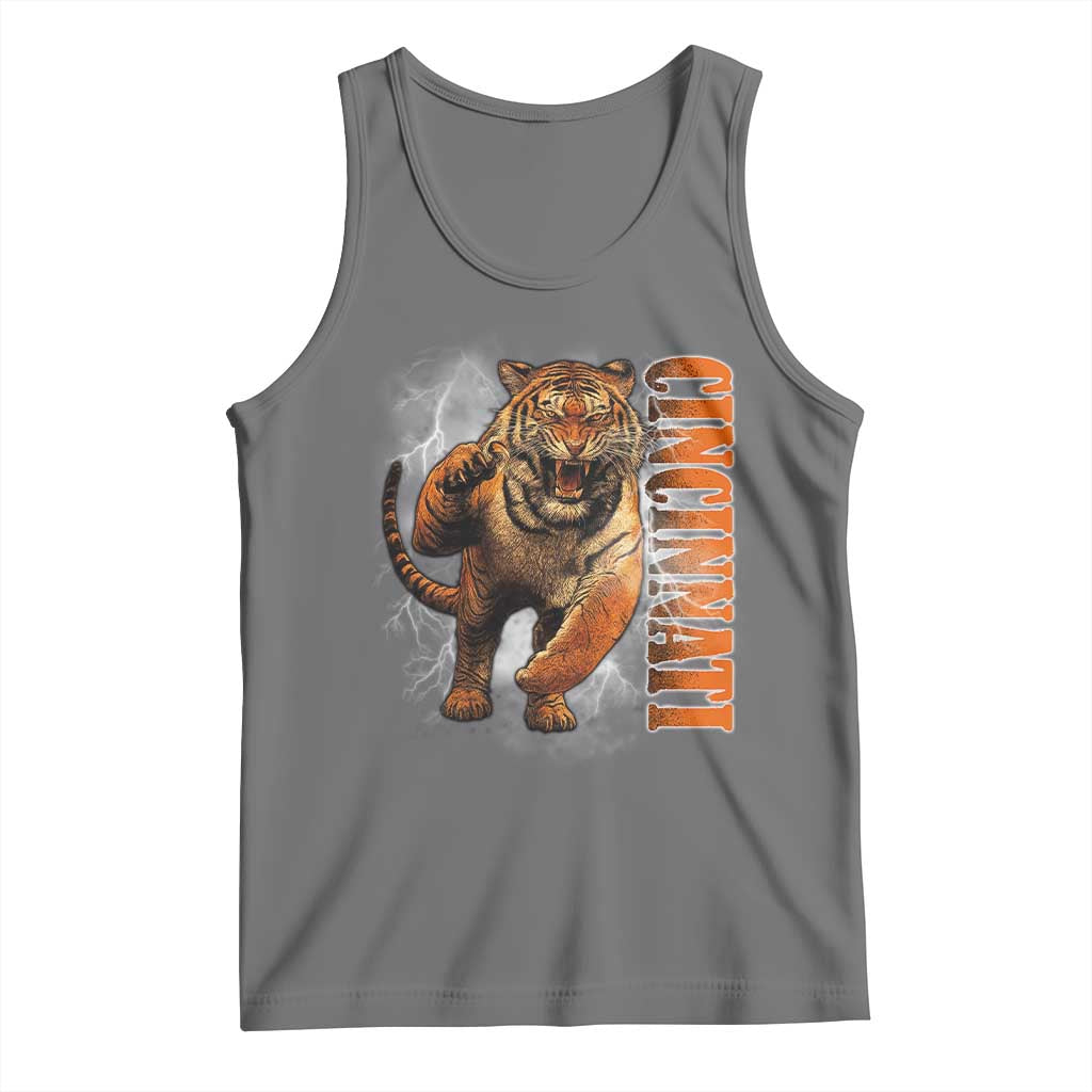 BFT Game Day Tank Top Bootleg Vintage TS10 Black Heather Print Your Wear