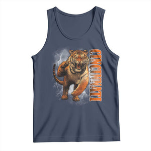 BFT Game Day Tank Top Bootleg Vintage TS10 Navy Print Your Wear