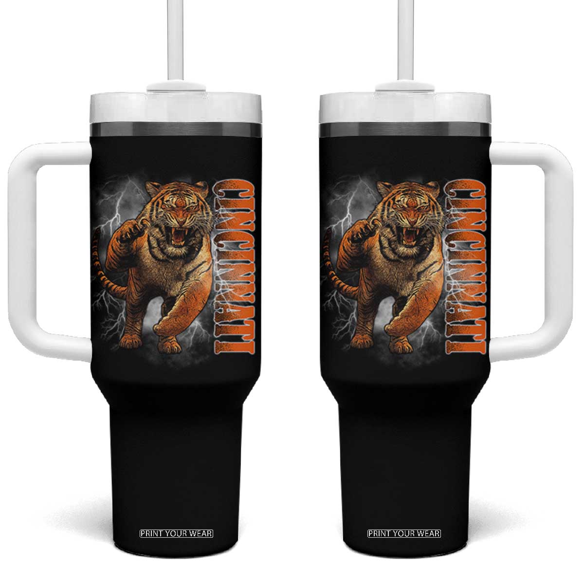 BFT Game Day Tumbler With Handle Bootleg Vintage TS10 One Size: 40 oz Black Print Your Wear