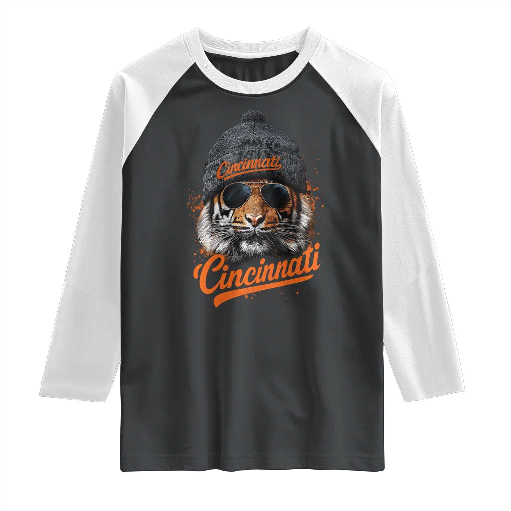 BFT Game Day Raglan Shirt Retro Vintage Watercolors Sport TS10 Black White Print Your Wear