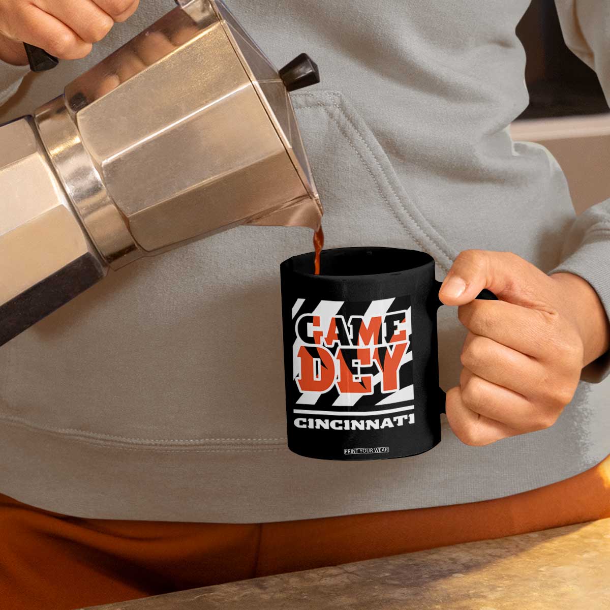 BFT Game Day Coffee Mug Retro Vintage Game Dey White Stripes TS10 Print Your Wear