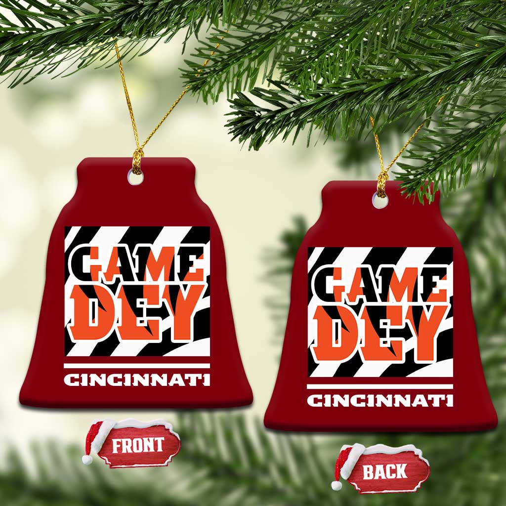 BFT Game Day Ceramic Ornament Retro Vintage Game Dey White Stripes TS10 Print Your Wear