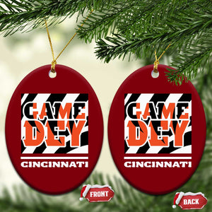 BFT Game Day Ceramic Ornament Retro Vintage Game Dey White Stripes TS10 Print Your Wear