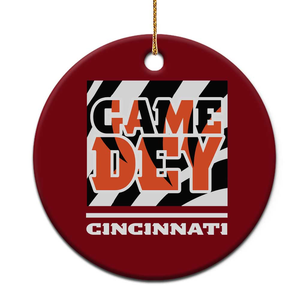 BFT Game Day Ceramic Ornament Retro Vintage Game Dey White Stripes TS10 1pc Red Print Your Wear