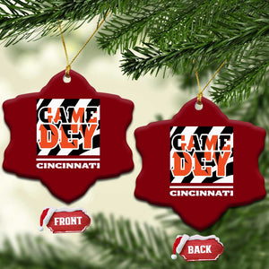 BFT Game Day Ceramic Ornament Retro Vintage Game Dey White Stripes TS10 Print Your Wear