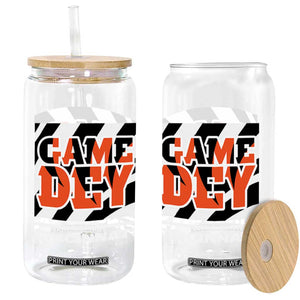 BFT Game Day Glass Can Retro Vintage Game Dey White Stripes TS10 Print Your Wear