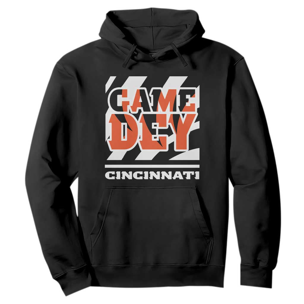 BFT Game Day Hoodie Retro Vintage Game Dey White Stripes TS10 Black Print Your Wear